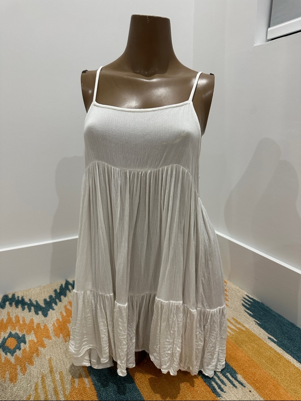O'Neill White Spaghetti-Strap Swim Coverup